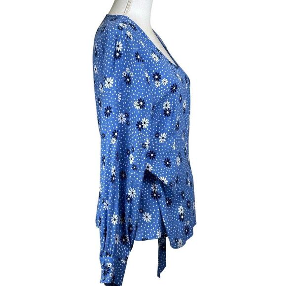 Talbots blue/white top, NWT, classic, retro inspired, feminine, coastal grandma - Picture 2 of 7